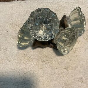 Vintage Glass Door Knobs - Clear